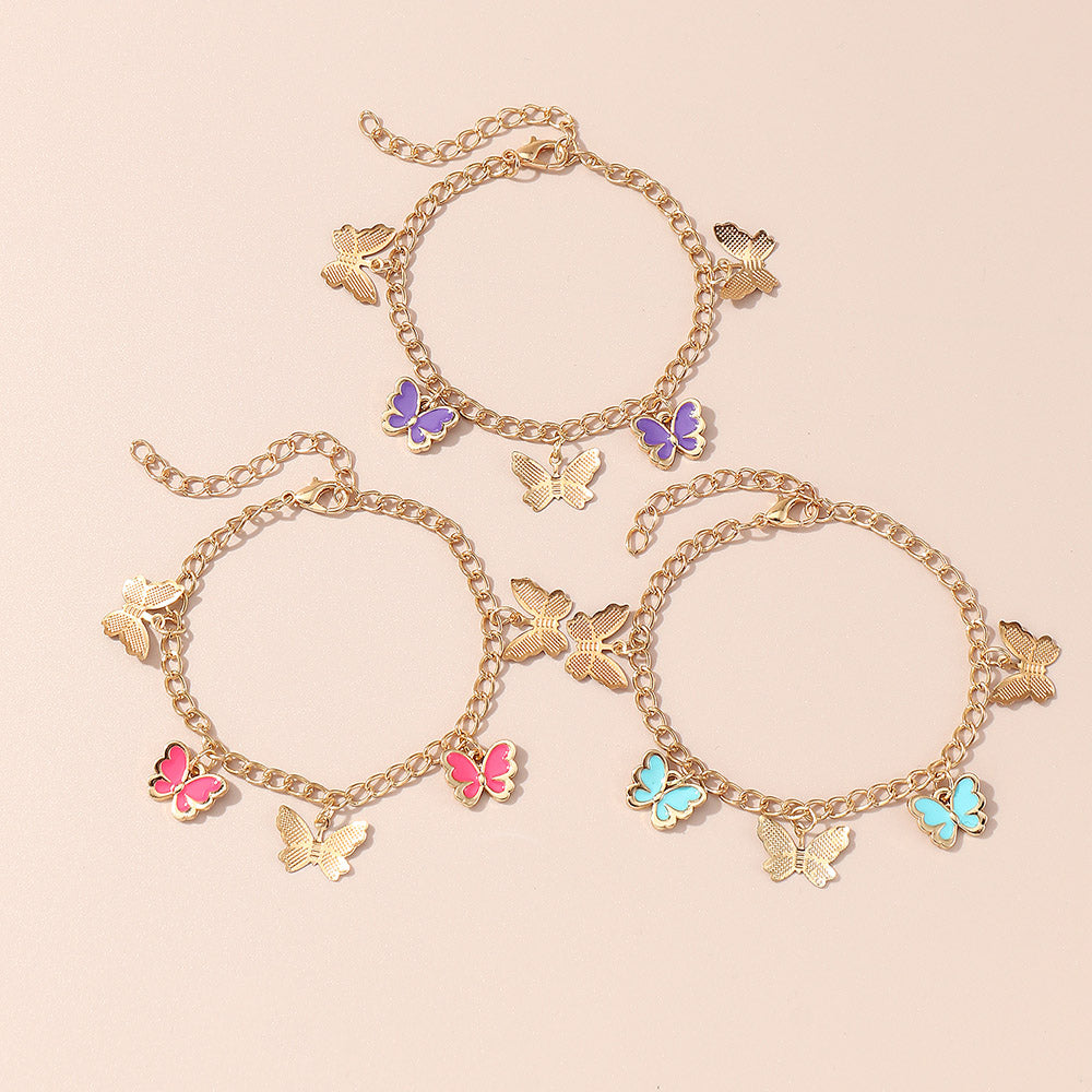 Princess Sweet Butterfly Alloy Butterfly Alloy Women's Bracelets