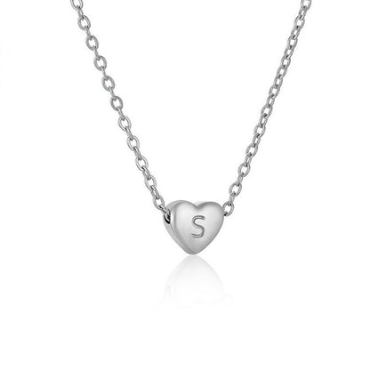 Casual Elegant Letter Heart Shape Stainless Steel Copper Plating 14k Gold Plated Pendant Necklace