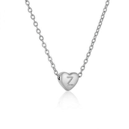 Casual Elegant Letter Heart Shape Stainless Steel Copper Plating 14k Gold Plated Pendant Necklace