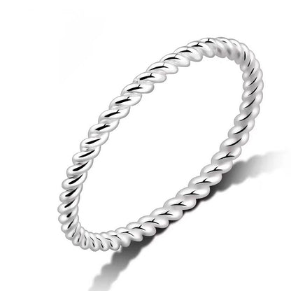 Simple Style Streetwear Leaf Sterling Silver Rings In Bulk