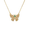 Cute Sweet Butterfly Copper Plating Inlay Zircon Pendant Necklace