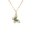 Cute Sweet Butterfly Copper Plating Inlay Zircon Pendant Necklace