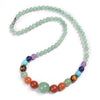 Ethnic Style Round Natural Stone Beaded Necklace