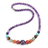 Ethnic Style Round Natural Stone Beaded Necklace