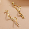 1 Pair Simple Style Solid Color Inlay Copper Zircon Drop Earrings