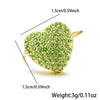 Vintage Style Heart Shape Stainless Steel Plating 18k Gold Plated Open Rings