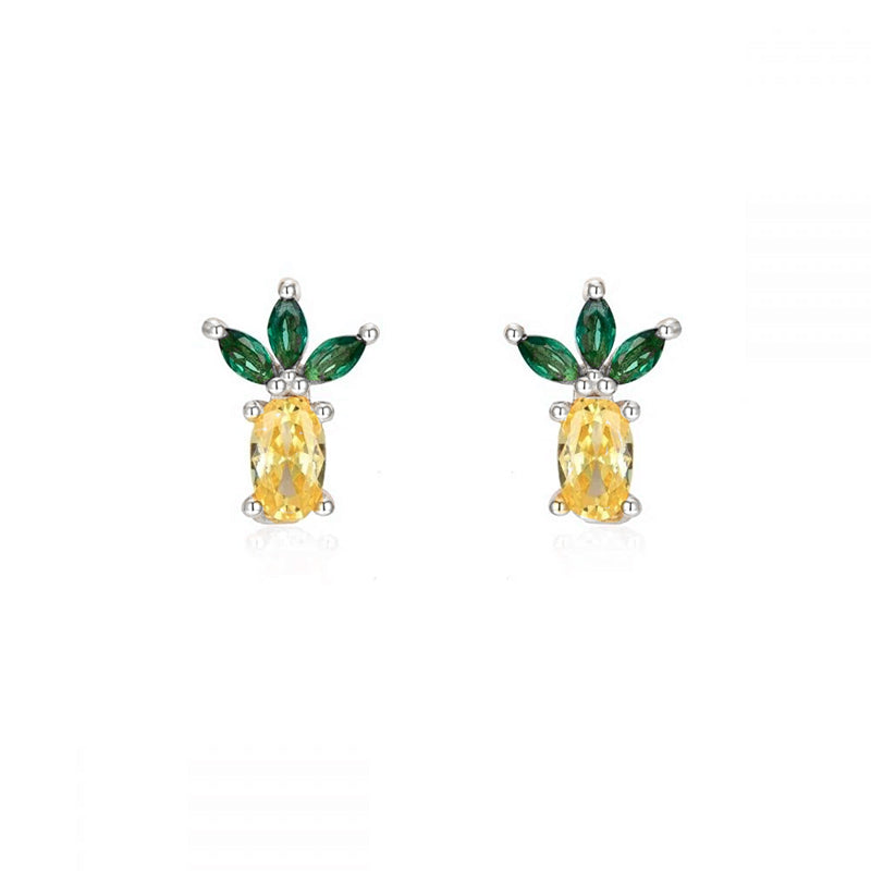 1 Pair Sweet Simple Style Flower Plating Inlay Copper Zircon Gold Plated Ear Studs