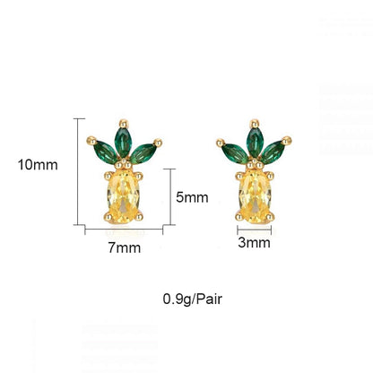 1 Pair Sweet Simple Style Flower Plating Inlay Copper Zircon Gold Plated Ear Studs