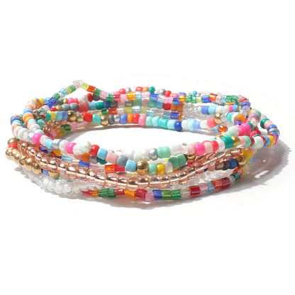 Bohemian Color Block Seed Bead Wholesale Bracelets