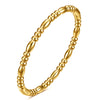 Simple Style Solid Color Stainless Steel Plating Gold Plated Bangle