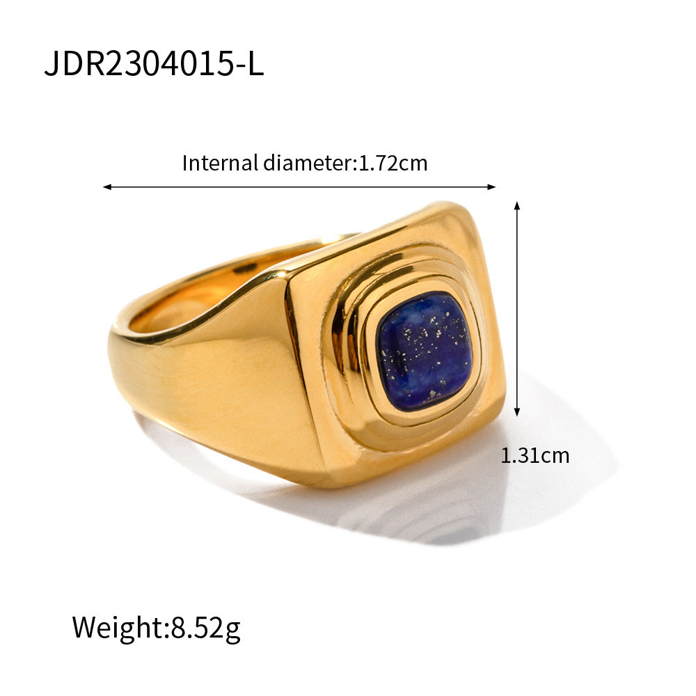 Stainless Steel Zircon Gold Plated