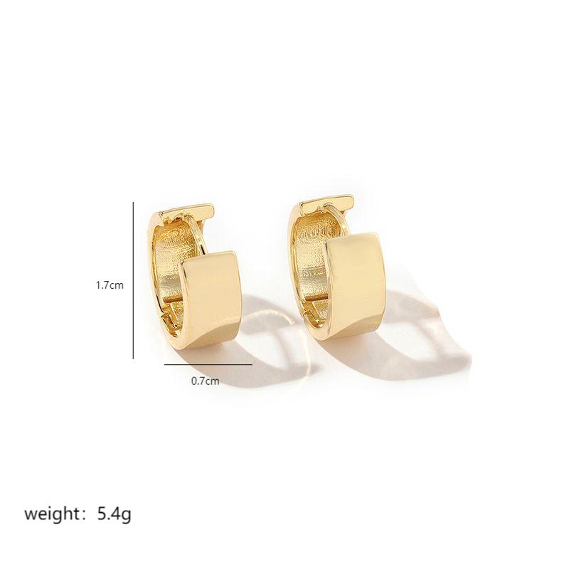 1 Pair Elegant Modern Style Simple Style Geometric Polishing Inlay Copper Zircon 18K Gold Plated Earrings