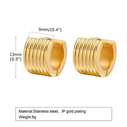 1 Pair Simple Style Geometric Stainless Steel Gold Plated Ear Cuffs