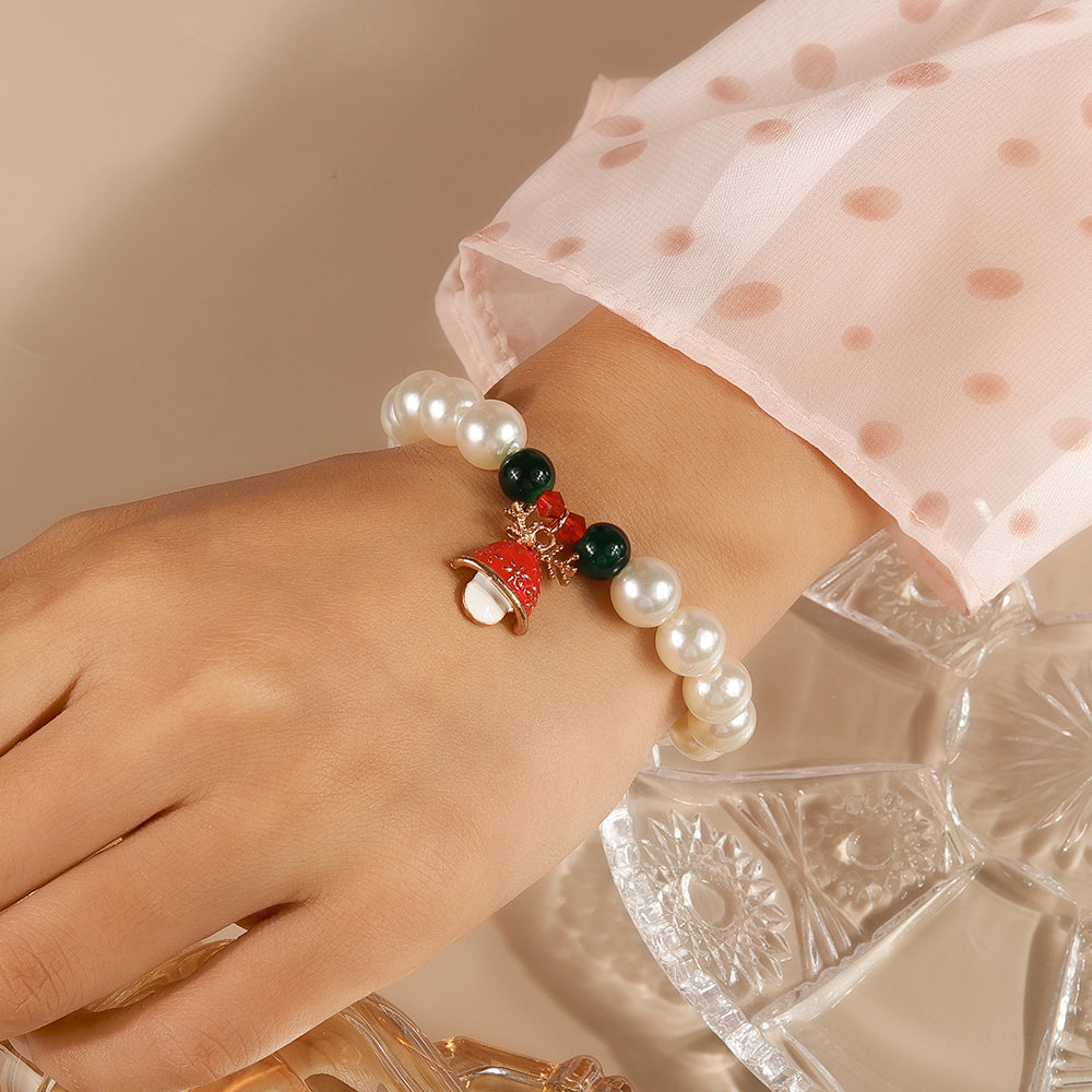 Cute Simple Style Santa Claus Artificial Pearl Wholesale Bracelets