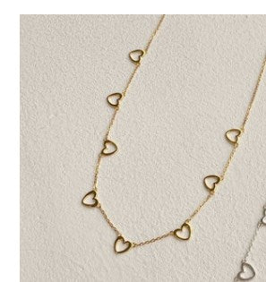 Simple Style Heart Shape Sterling Silver Necklace In Bulk