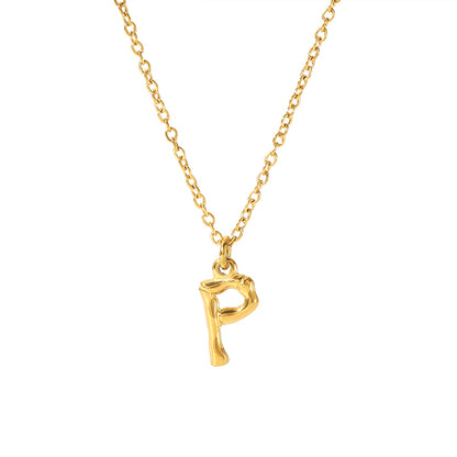 Simple Style Letter Stainless Steel Plating 18k Gold Plated Sweater Chain