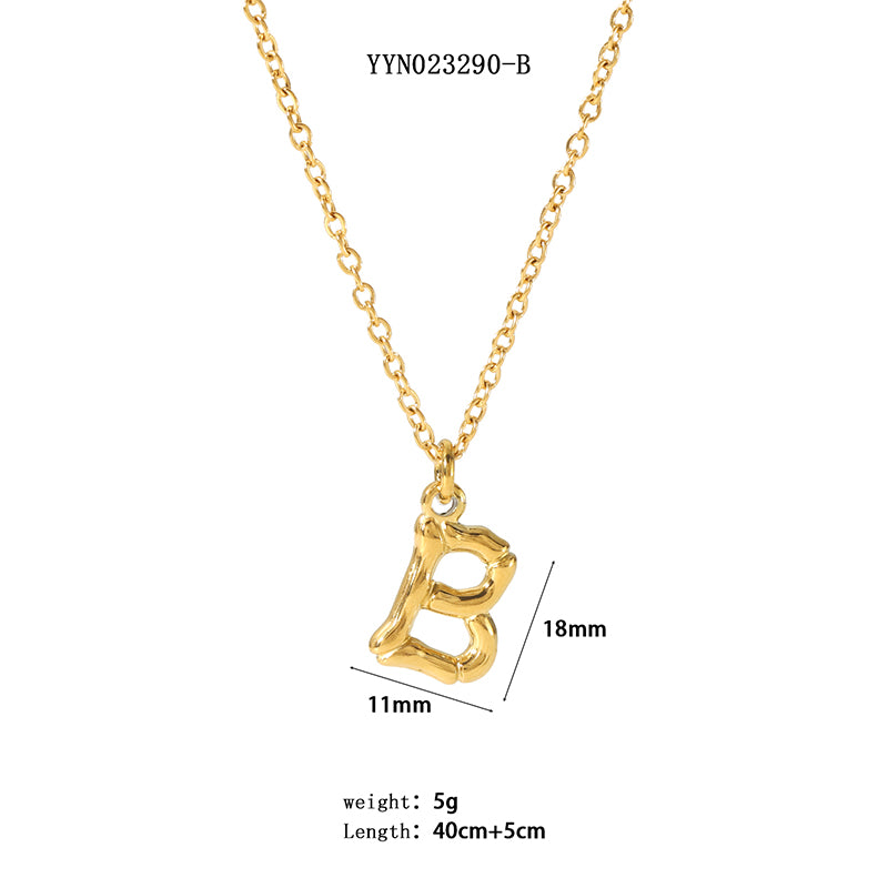 Simple Style Letter Stainless Steel Plating 18k Gold Plated Sweater Chain