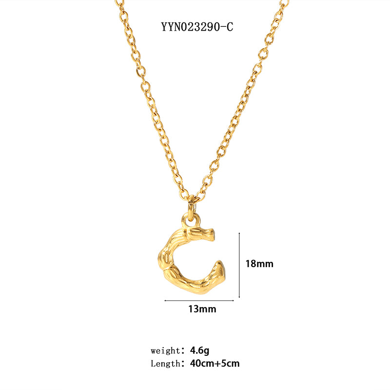 Simple Style Letter Stainless Steel Plating 18k Gold Plated Sweater Chain