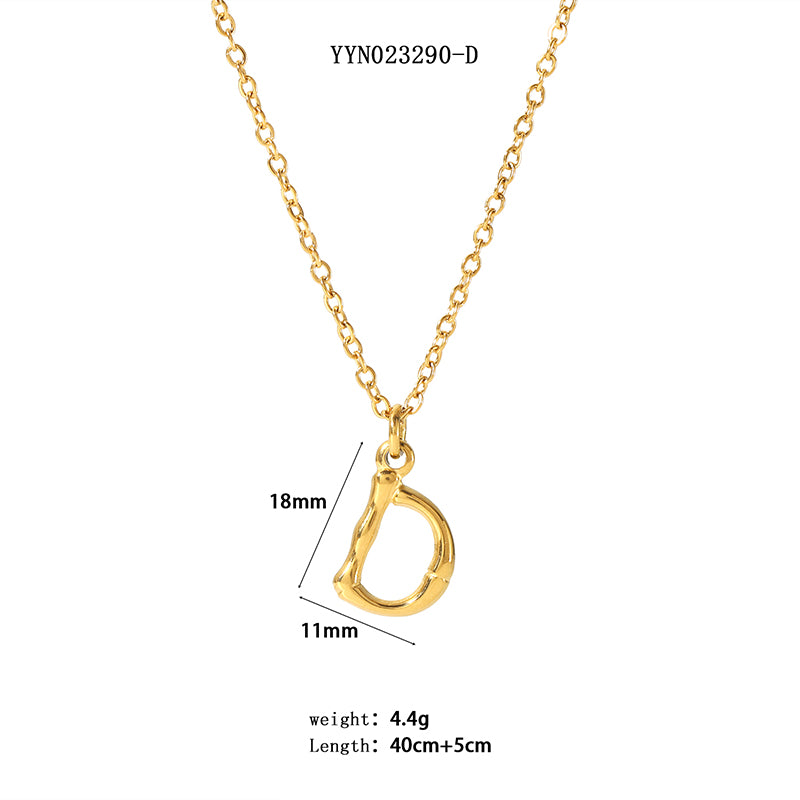 Simple Style Letter Stainless Steel Plating 18k Gold Plated Sweater Chain