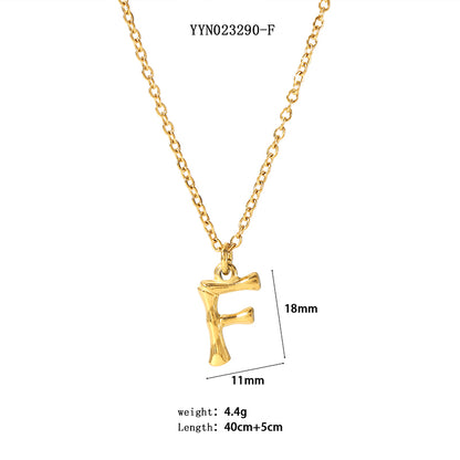 Simple Style Letter Stainless Steel Plating 18k Gold Plated Sweater Chain