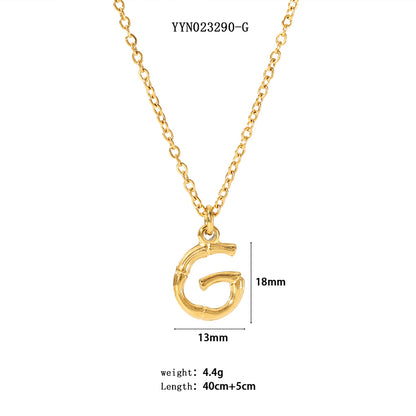 Simple Style Letter Stainless Steel Plating 18k Gold Plated Sweater Chain