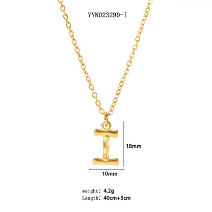 Simple Style Letter Stainless Steel Plating 18k Gold Plated Sweater Chain