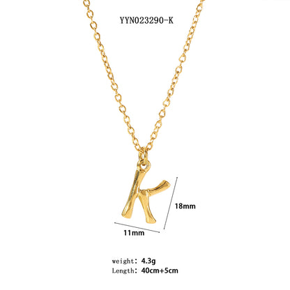 Simple Style Letter Stainless Steel Plating 18k Gold Plated Sweater Chain