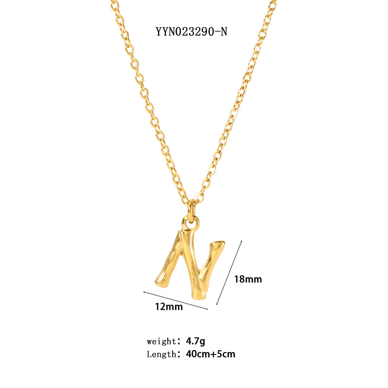 Simple Style Letter Stainless Steel Plating 18k Gold Plated Sweater Chain