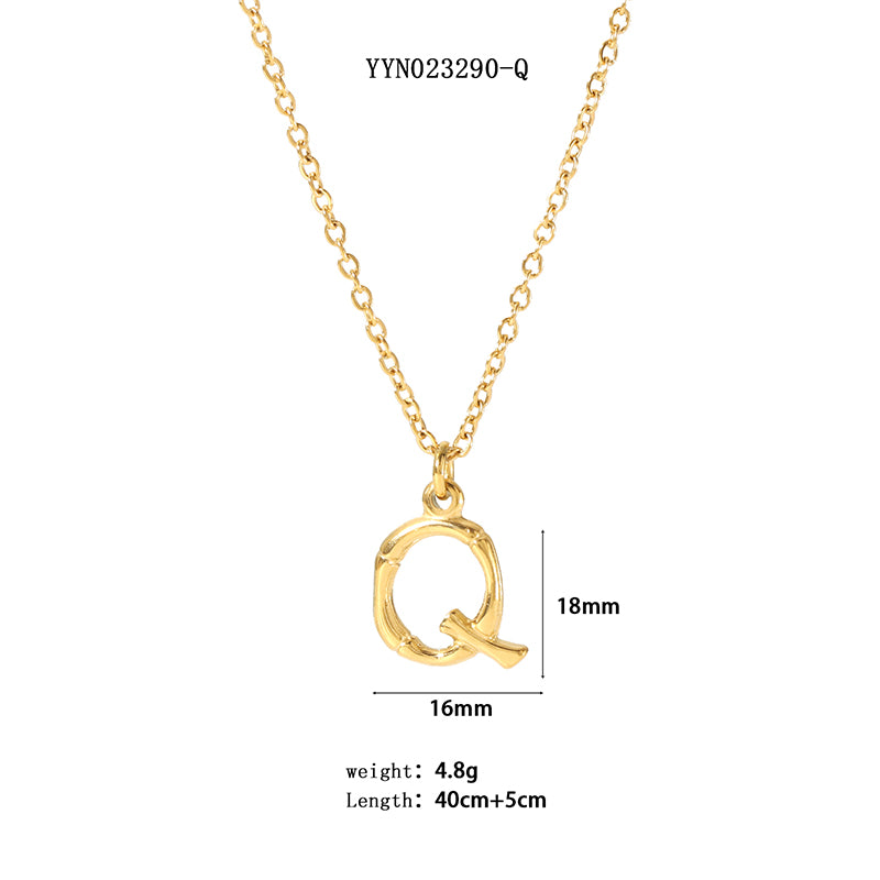 Simple Style Letter Stainless Steel Plating 18k Gold Plated Sweater Chain