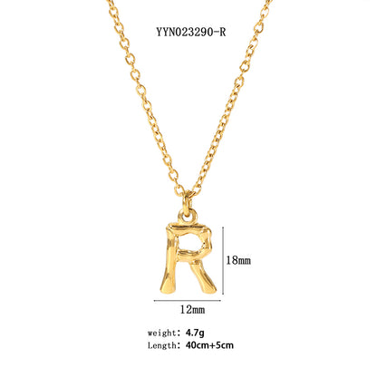 Simple Style Letter Stainless Steel Plating 18k Gold Plated Sweater Chain