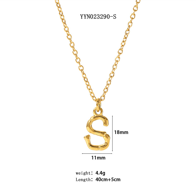 Simple Style Letter Stainless Steel Plating 18k Gold Plated Sweater Chain