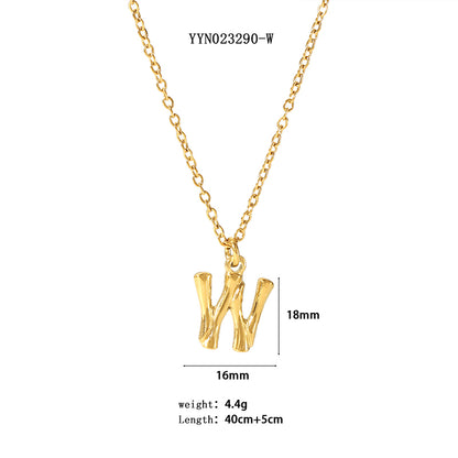 Simple Style Letter Stainless Steel Plating 18k Gold Plated Sweater Chain