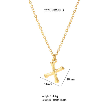 Simple Style Letter Stainless Steel Plating 18k Gold Plated Sweater Chain