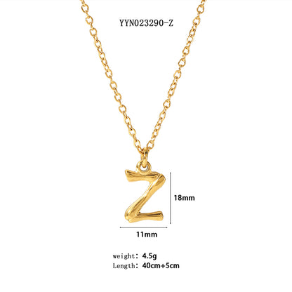 Simple Style Letter Stainless Steel Plating 18k Gold Plated Sweater Chain