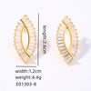 Simple Style Shiny Geometric Copper Plating Inlay Zircon White Gold Plated Gold Plated Earrings Necklace