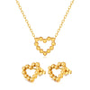 Wholesale Ig Style Simple Style Heart Shape Stainless Steel Earrings Necklace