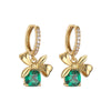 Casual Shiny Bow Knot Copper Plating Inlay Zircon 18k Gold Plated Earrings Necklace