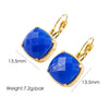 1 Pair Classical Simple Style Geometric Plating Inlay Stainless Steel Natural Stone 14k Gold Plated Drop Earrings