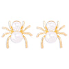 Wholesale Jewelry Exaggerated Funny Simple Style Spider Artificial Pearl Alloy Ear Studs