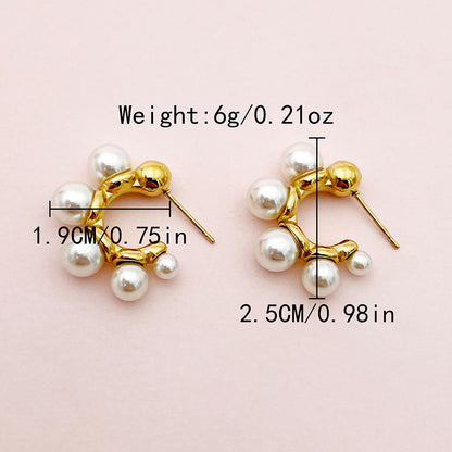 1 Pair Sweet Simple Style Irregular Plating Stainless Steel Gold Plated Ear Studs