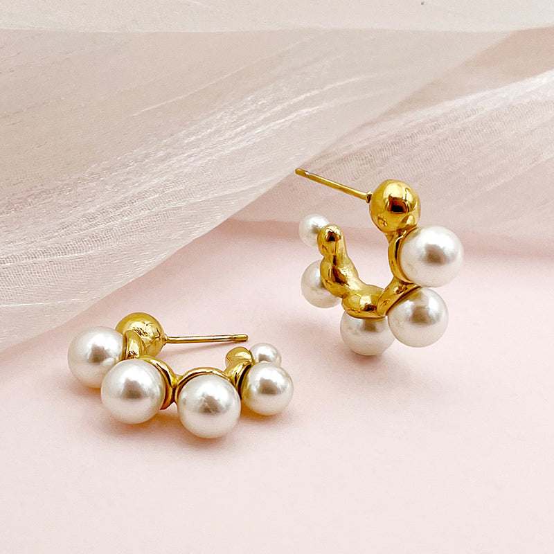 1 Pair Sweet Simple Style Irregular Plating Stainless Steel Gold Plated Ear Studs