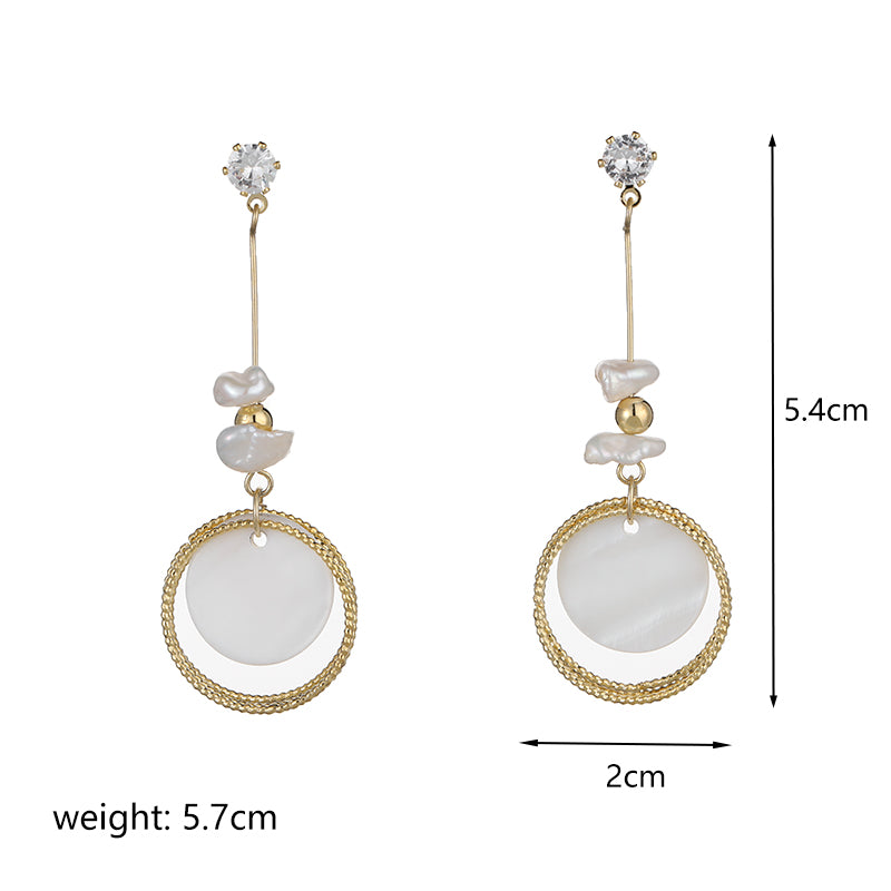 1 Pair Retro Flower Plating Inlay Copper Zircon 18k Gold Plated Drop Earrings