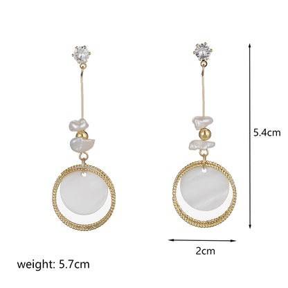 1 Pair Retro Flower Plating Inlay Copper Zircon 18k Gold Plated Drop Earrings