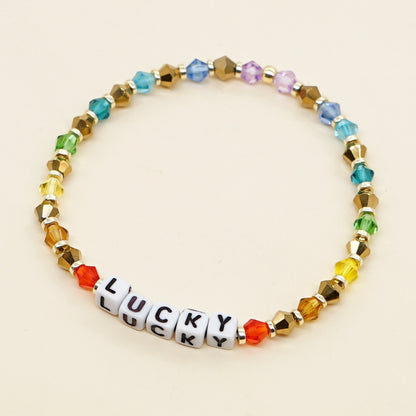 Bohemian Letter Rhombus Artificial Crystal Unisex Bracelets