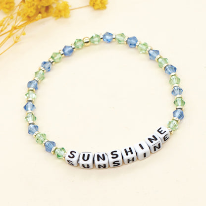 Bohemian Letter Rhombus Artificial Crystal Unisex Bracelets