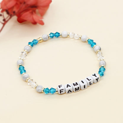 Bohemian Letter Rhombus Artificial Crystal Unisex Bracelets