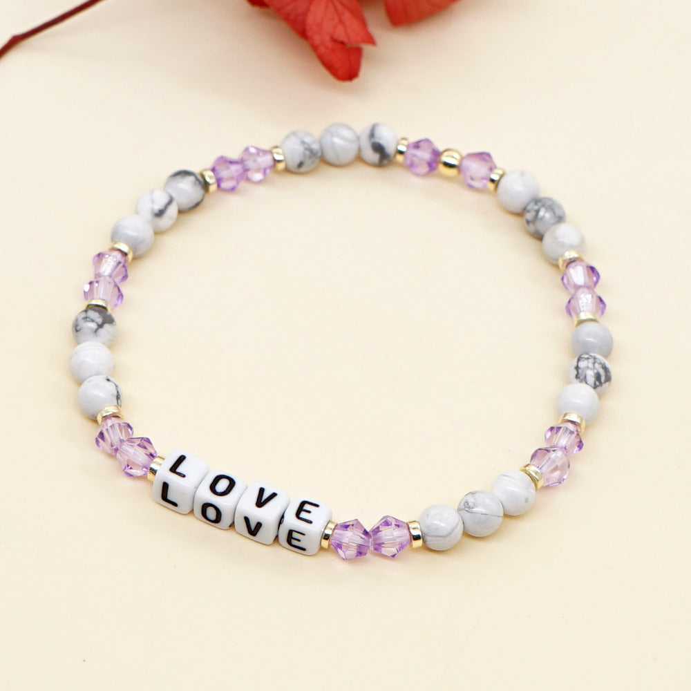 Bohemian Letter Rhombus Artificial Crystal Unisex Bracelets