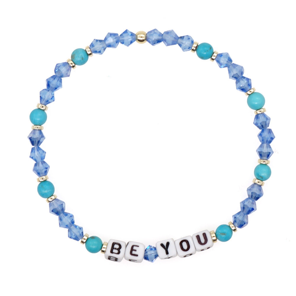 Bohemian Letter Rhombus Artificial Crystal Unisex Bracelets