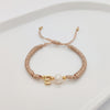 Simple Style Letter Freshwater Pearl Rope Knitting Women's Drawstring Bracelets