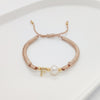 Simple Style Letter Freshwater Pearl Rope Knitting Women's Drawstring Bracelets